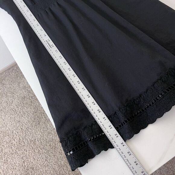 Veeko Dress Womens Small Black Mini Fit and Flare Lace Trim Goth Dark Whimsigoth - Picture 11 of 14